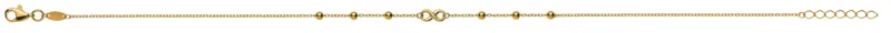 Fusskette Infinity Gelbgold 750 mit Goldkugelchen 24cm