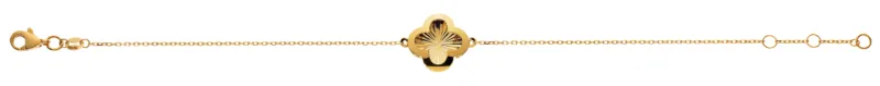 Armband Gelbgold 750 Klee geschliffen Zwischenosen 19cm