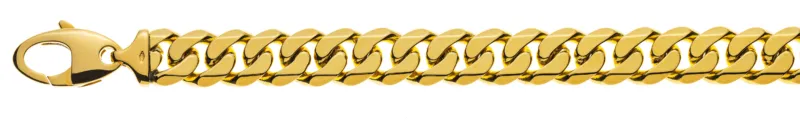 Panzer Armband geschliffen Gelbgold 750 14,0mm 22cm