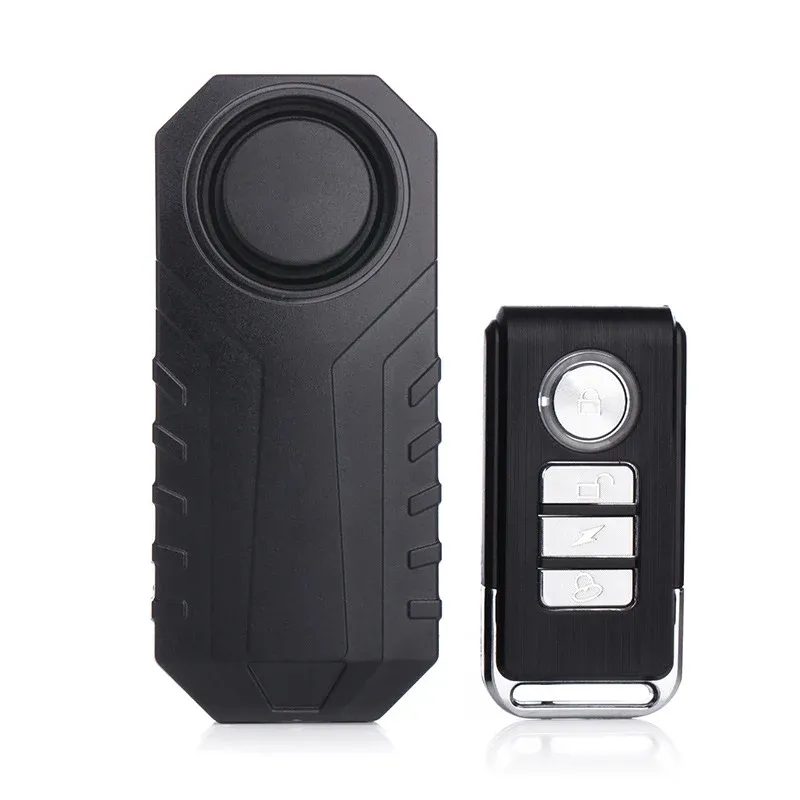 Wireless Remote Control Bicycle Vibration Alarm | 113dB Loud Anti-Theft Security Alert 1 Alarm + 1 Remote