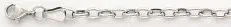 Collier Anker oval Weissgold 750 halbmassiv 45cm