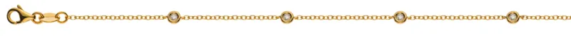 Collier Gelbgold 750 mit 11 Brillanten 0.30 ct.
