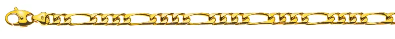 Armband Figaro 8-fach diamantiert Gelbgold 750 ca. 6,0 mm
