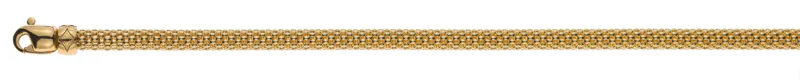 Collier Gelbgold 750 poliert, 45cm, 5mm rund geflochten Handarbeit