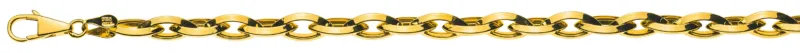 Collier Navette Gelbgold 750 Messerschliff halbmassiv 6.6x13.5mm 50cm