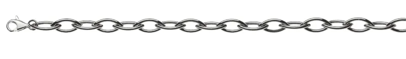 Collier Navette Runddraht Weissgold 750 halbmassiv 45cm