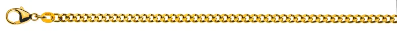 Collier Panzerkette geschliffen Gelbgold 750 ca. 3.2mm
