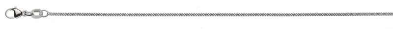 Collier Panzerkette Geschliffen Weissgold 585 ca. 1.4 mm