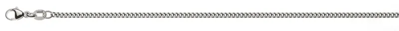 Collier Panzerkette geschliffen Weissgold 750 ca. 1,8mm