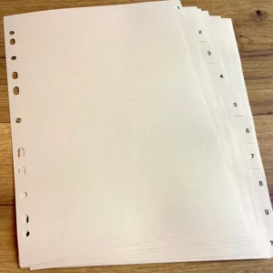 Register Tauen (1-10) A4 Papier