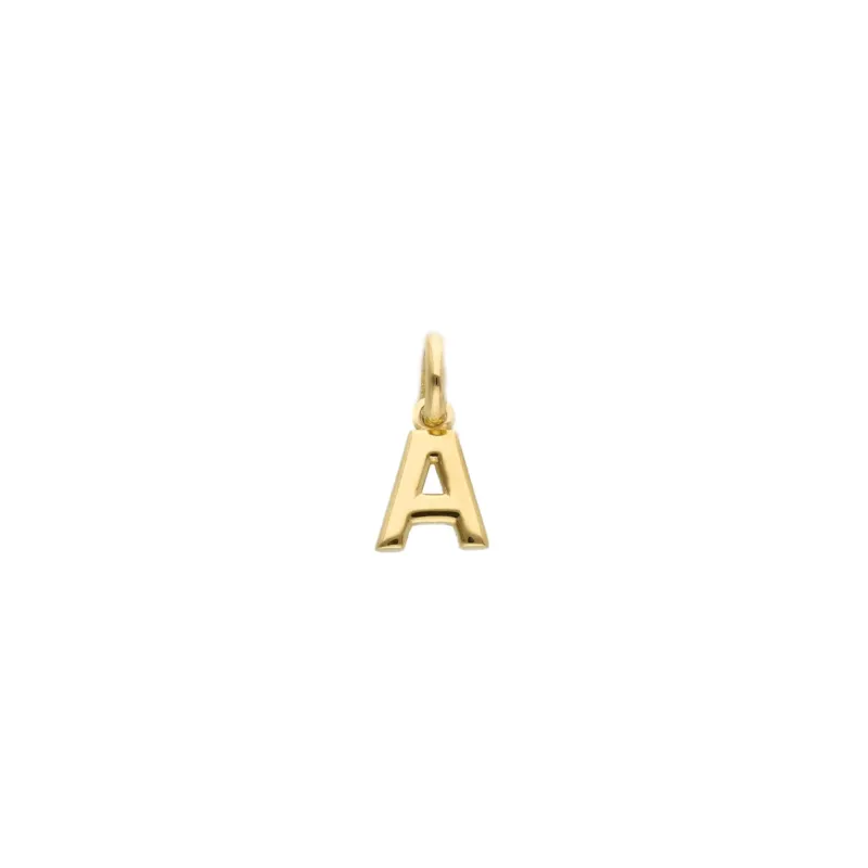 Gelbgold Buchstaben Anhänger - 18 Karat Gold - 750 - A