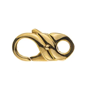 Karabiner Fantasie Gelbgold 750, 15x7mm, verstiftet