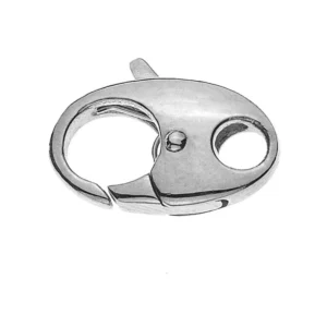 Karabiner Weissgold 750 oval verstiftet 15x9mm