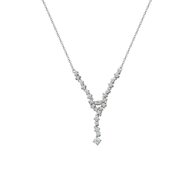 18 Karat - 750 Gelbgold Halskette mit Diamanten - KL0001071