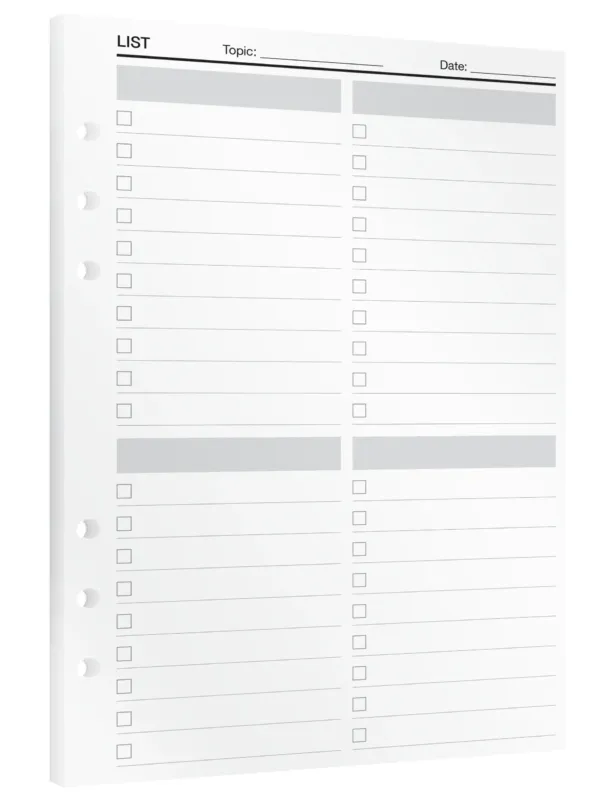 Lists - Insert Sheets (English)