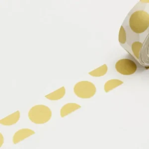 washi tape breit goldene Punkte