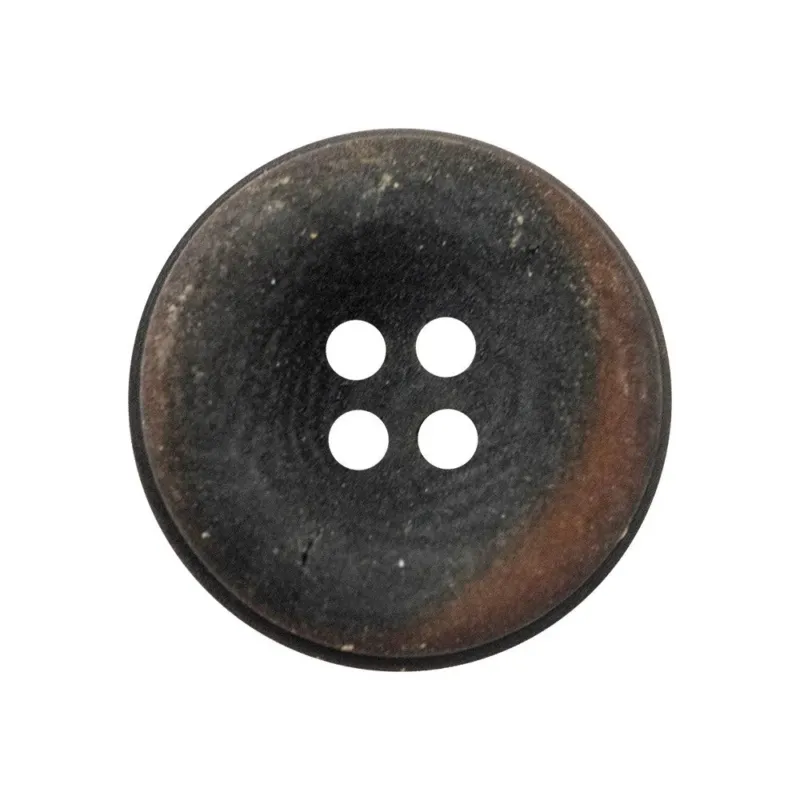 Retro Frosted Black Tagut Nut Buttons for Denim Jackets 12pcs