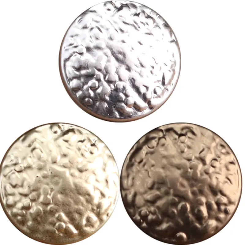 12mm Round Wave-Face Vintage Metal Shank Buttons 200pcs for Shirts Blouses