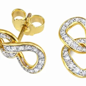 Ohrstecker Gelbgold 750 mit 60 Brillanten H SI 0.22 ct.