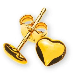 Ohrstecker Herz Gelbgold 750