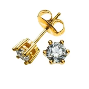 Solitär Ohrstecker Gelbgold 750 0.75ct.
