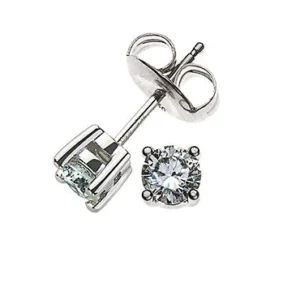 Ohrstecker Solitär Weissgold 750 0.25ct.