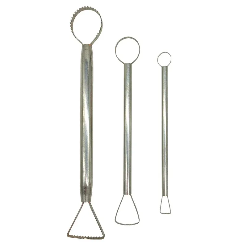 Pottery Trimming Loop Tool Set of 3 – Stainless Steel for Clay Sculpting & Wheel Throwing