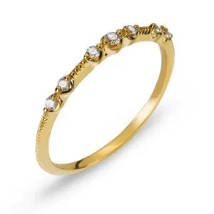 Ring Gelbgold 750 mit 7 Brillanten 0,11 ct.