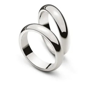 Trauring Weissgold 750 halbrund 4mm