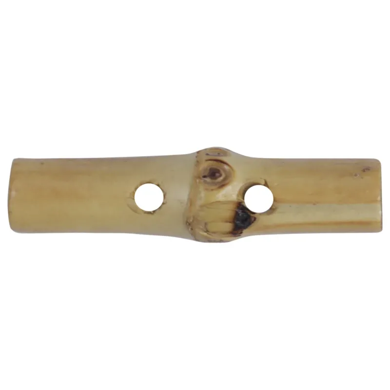 Original Ecology Irregular Bamboo Knot Toggle Buttons,10 Pack