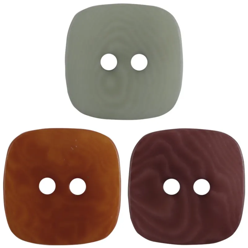 Square Natural Tagut Nut Buttons for Women's Fashion Cardigans,10pcs