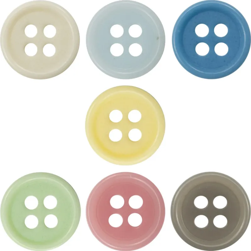11.5mm Candy-Colored Bulk Urea Resin Buttons for Baby 70 Pack