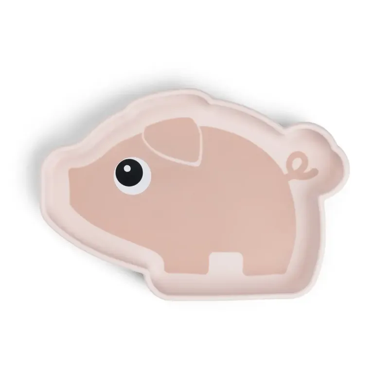 Silicone Stick&Stay tallerken - Pigee - Pudder