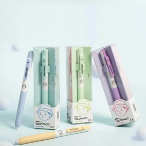 TACOTACO Retractable Colour Gel Pen Set – 12-Colour Pack | 0.5mm Click Gel Ink | Student Note-Taking, Journaling & Colour-Coded Study