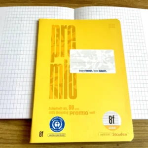 Schulheft A5 Lin.8f rautiert 90g Premio RC