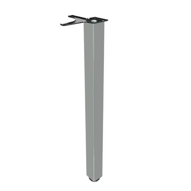 Quadratisches Tischbein 71 cm hoch - Aluminium, ZnAl Montageplatte – Furnica