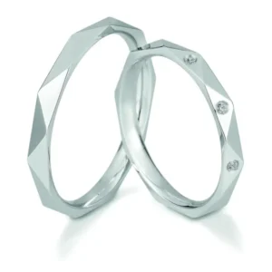 Breuning Trauringe Afterglow mit Diamanten - 48/06486 & 48/06485