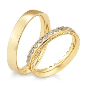 Breuning Trauringe Phoenix mit Diamanten - 48/06710 & 48/06709