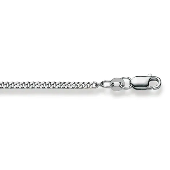 Collier Gold 750 Weiss Panzer geschliffen 2.3 mm | Classics