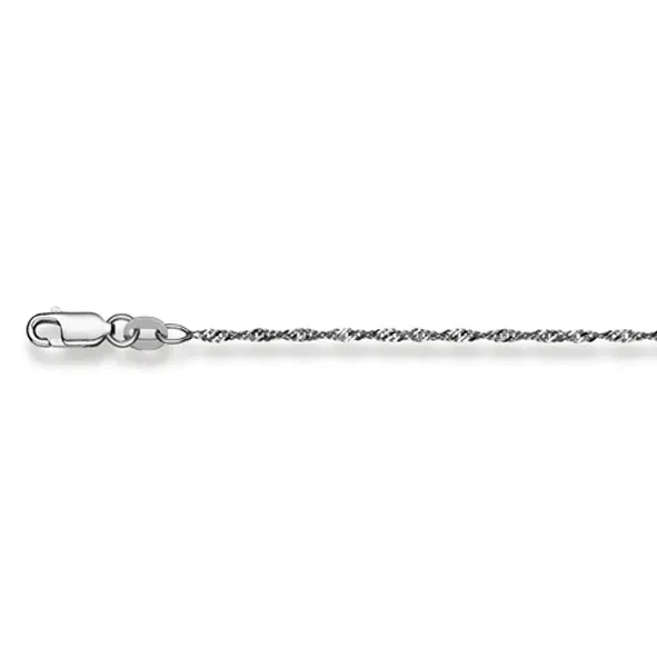 Collier Gold 750 Weiss Singapur 1.6 mm