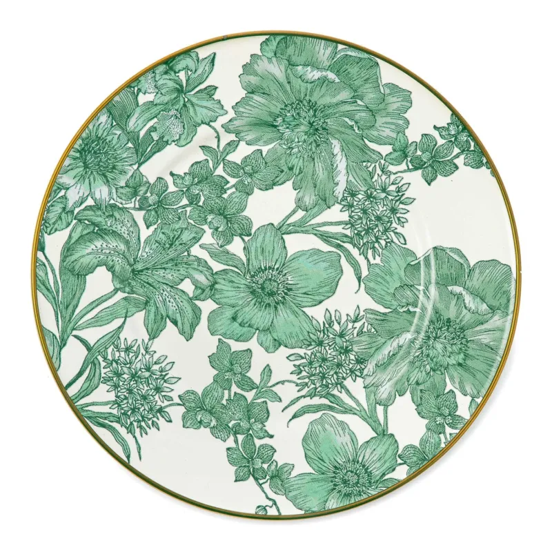Emerald English Garden Salad Plate by MacKenzie - Childs - |VESIMI Design|