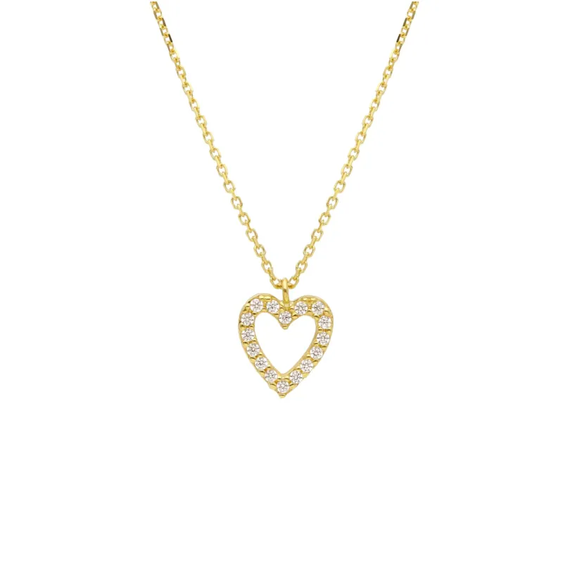 Herz 18 Karat Goldcollier-Halskette