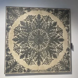 Bild Ornament, Wanddeko beige, Wanddeko grau-weiß, Breite 120 cm