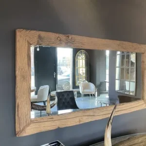 Spiegel Altholz, Wandspiegel Holz-Rahmen, Breite 180 cm