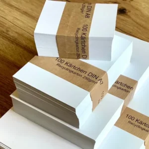 Karteikarten blanko 250g 100St. weiß° - Polly Paper - Umweltfreundliche Schreibwaren