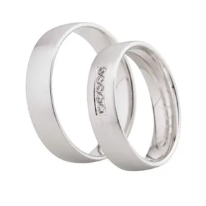 Linden Trauringe / Eheringe Suhr mit 5 Diamanten 0.0135 ct. - 888/889