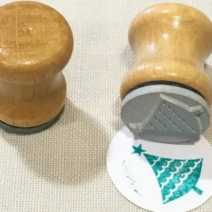 Ministempel aus Holz Motiv Weihnachtsbaum