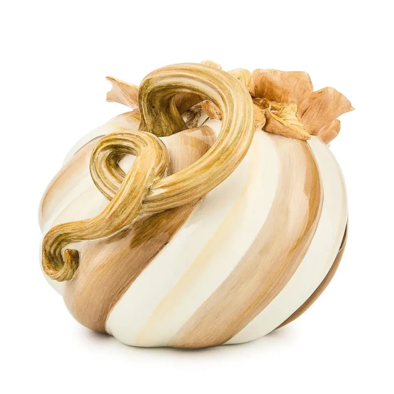 Mocha Swirl Twisted Stem Pumpkin by MacKenzie-Childs