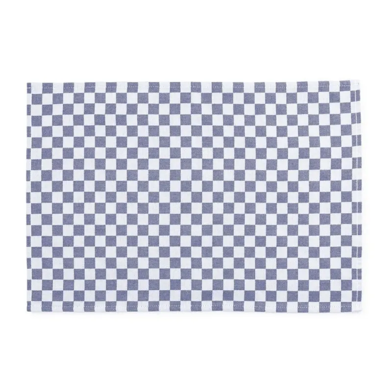 Navy Check Placemat, Set of 4 by MacKenzie - Childs - |VESIMI Design|