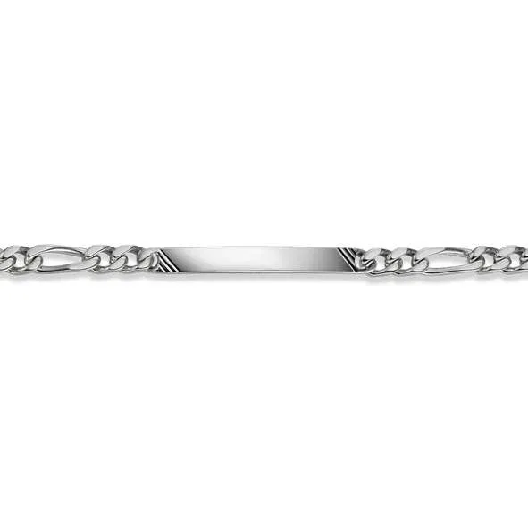 Plaketten-Armband Silber 925 weiss Figaro - 6277.00082/1800